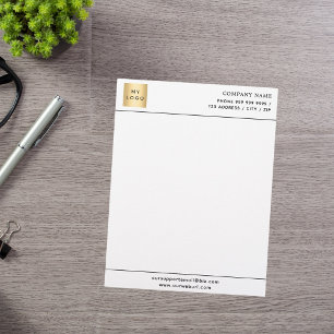 Business company logo custom letterhead