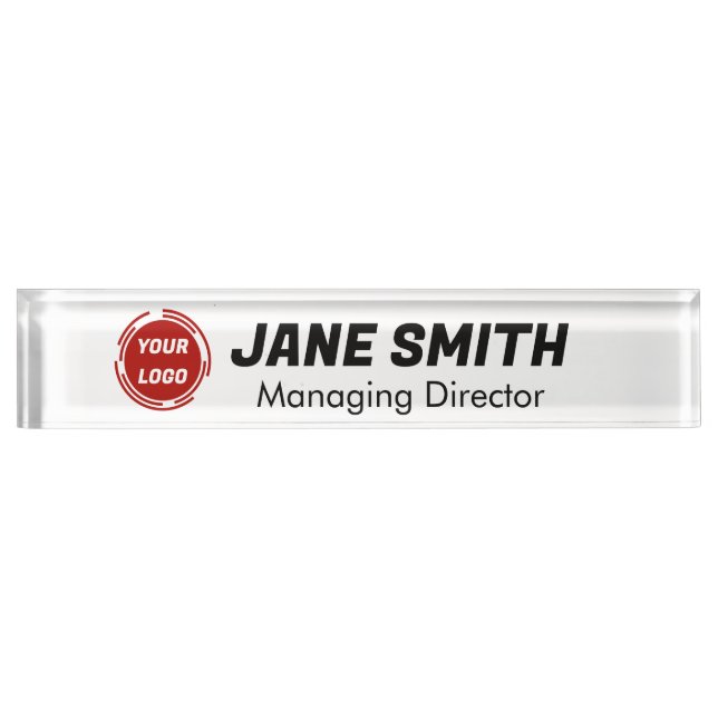 Business Company Logo CUSTOM Nameplate (Front)