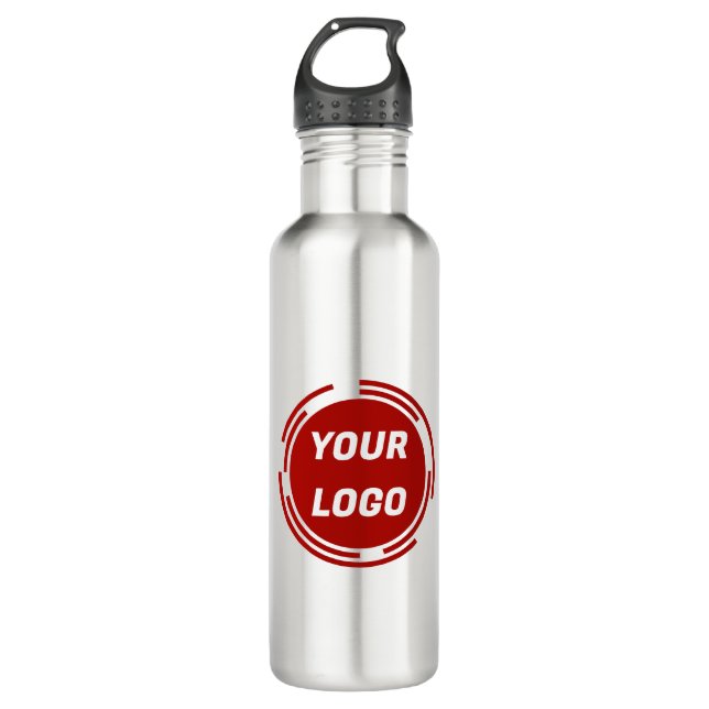 Business Company Logo CUSTOMIZABLE  710 Ml Water Bottle (Front)
