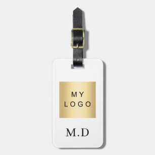 Business company logo initials brand colour luggage tag