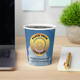 Business Company Logo Promotion Branding Paper Cups