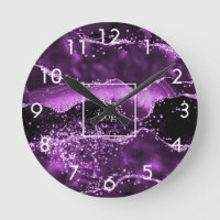 Business company logo purple agate marble pink