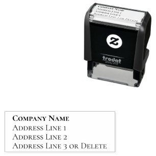Business Company Name Return Address Template Self-inking Stamp