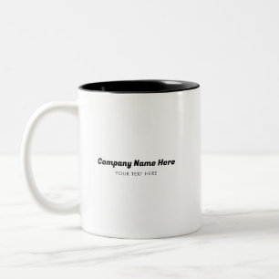 Business Company Name & Text Customer Gifts Two-Tone Coffee Mug