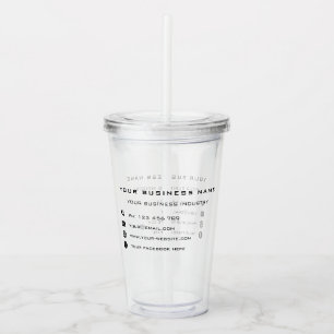 Business Company Promotional Personalised - Modern Acrylic Tumbler