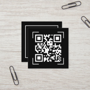 Business Company   QR Code Scan Minimalist  Square Business Card