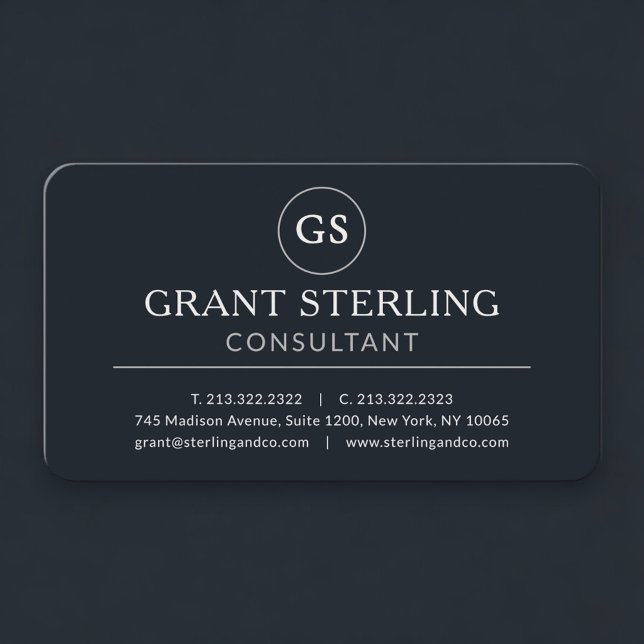 Business Consultant Black Professional Business Card (Creator Uploaded)