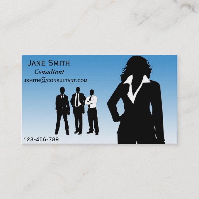 Business consultant female card (Front)