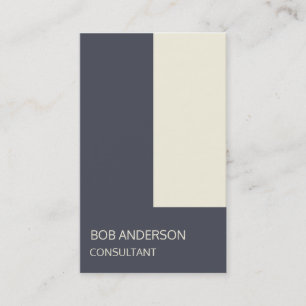 Business Consultant Geometric Modern Indigo Card
