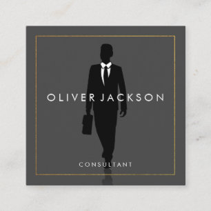 Business Consultant Icon Square Business Card