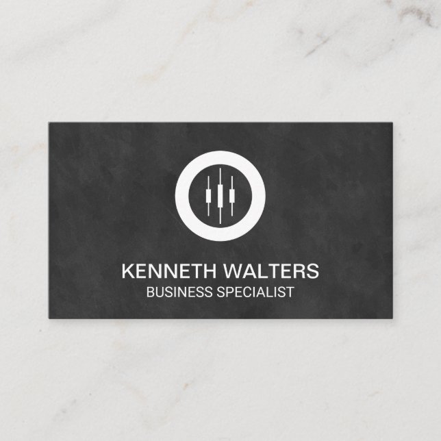 Business Consultant | Investor Stock Trader Logo Card (Front)
