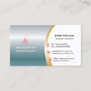 Business Consultant modern with logo template  Card