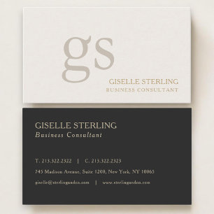 Business Consultant Monogram Professional Card