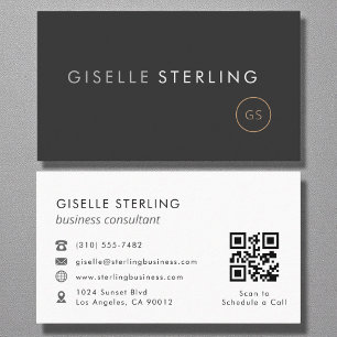 Business Consultant QR Code Luxury Black Card