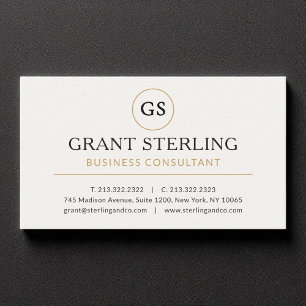 Business Consultant White Gold Luxury Card