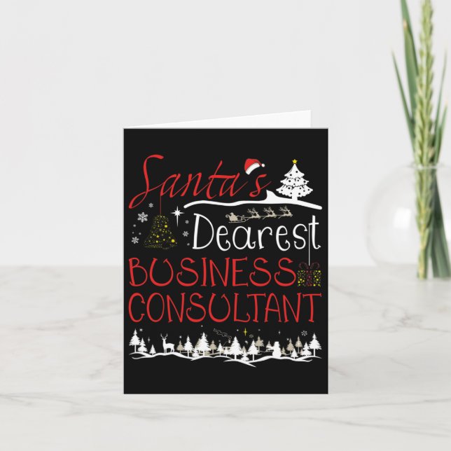 Business Consultant Xmas Job Cute Christmas  Card (Front)