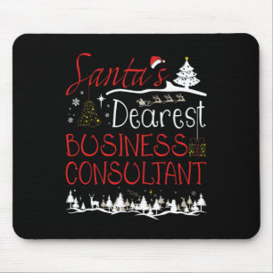 Business Consultant Xmas Job Cute Christmas  Mouse Pad