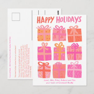 Business Corporate Christmas Holiday CUSTOM Photo  Postcard
