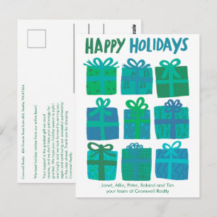 Business Corporate Christmas Holiday CUSTOM Photo  Postcard