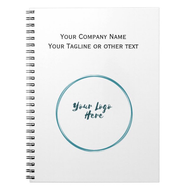 Business Corporate Company Logo Branded Notebook (Front)