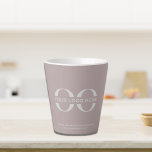 Business Corporate Company Logo Small Latte Mug<br><div class="desc">A simple custom dusty rose and business template in a modern minimalist style that can easily be updated with your company logo and text. Designed with a horizontal logo banner image (2560 x 1440 px), you can customise by changing the text and image using the fields provided, or use the...</div>