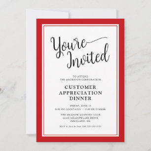 Business Corporate Customer Appreciation Dinner Invitation