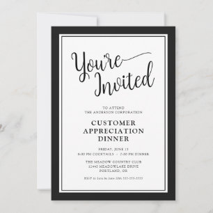 Business Corporate Customer Appreciation Dinner Invitation