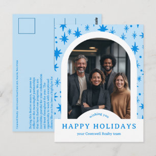 Business Corporate Holiday Stars CUSTOM Arch PHOTO Postcard