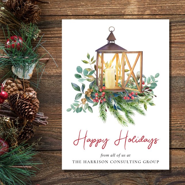 Business Corporate Logo QR Code Christmas Holiday Card (Spread the joy of the season and strengthen business relationships with our elegant holiday card)