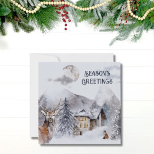 Business Corporate Seasons Greetings Christmas Card