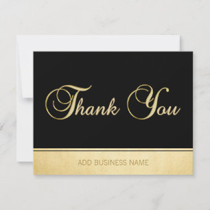 Business Corporate Thank You Gold Black Add LOGO