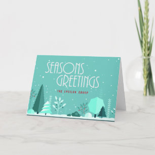 Business Corporate Winter Seasons Greetings Card