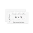 Business Coupon Card