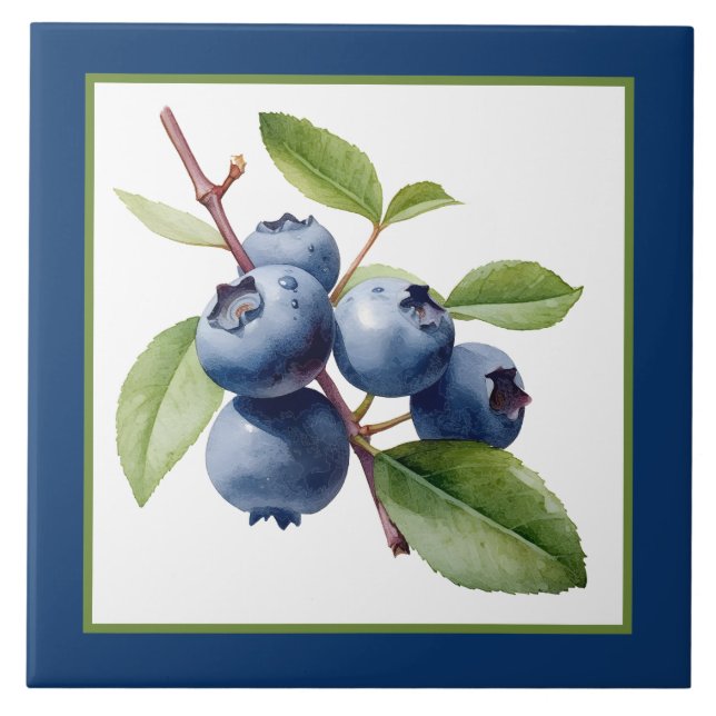 business crafting home fruit blueberry tile (Front)