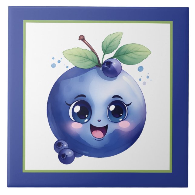 business crafting home fruit blueberry  tile (Front)