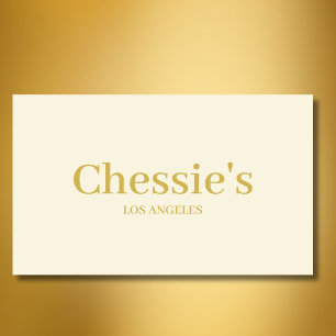 Business Cream Simple Minimal Professional   Business Card