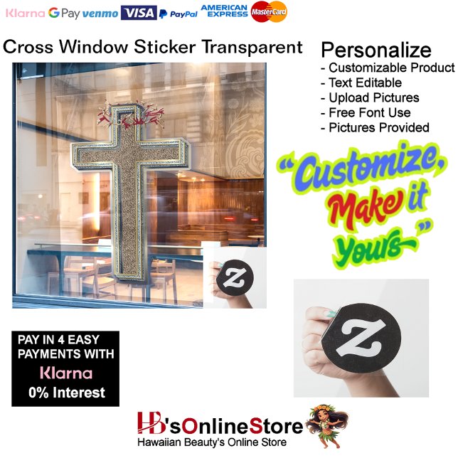 Business Cross Window Sticker Transparent  (Business Cross Window Sticker Transparent.
)