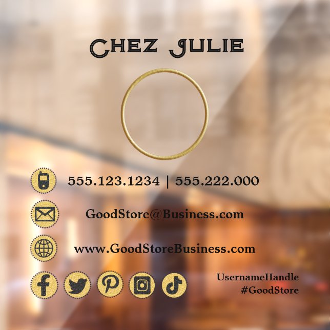 Business Custom Logo & Gold Social Media Icons   (Sheet 2)