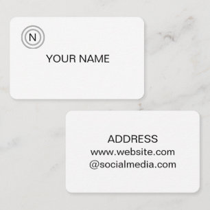 business custom logo name simple white business c card