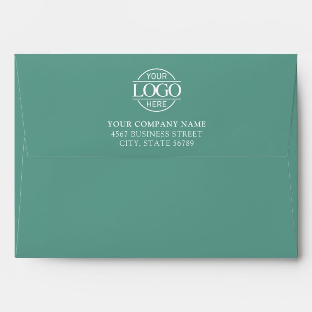 Business Custom Logo Professional Return Address Envelope (Back (Top Flap))