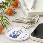 Business Custom Logo QR Code    Key Ring<br><div class="desc">Classic and Simple -- Your business logo and QR code plus phone number (or your text) on this handsome functional keychain. You can match the colour of your text and QR code to your business colours. Create and increase your brand awareness. You can customise the words "Thank You for Your...</div>