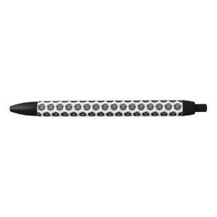 Business Custom Logo Round Black Ink Pen