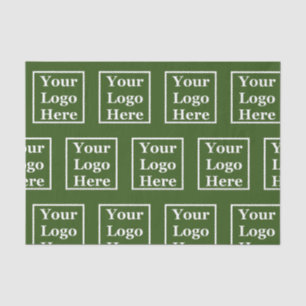 Business Dark Green Template Your Logo Here Tissue Paper