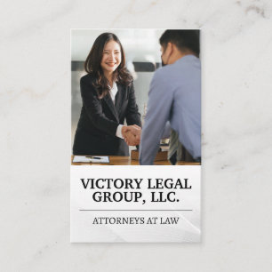 Business Deal Woman Smiling Business Card