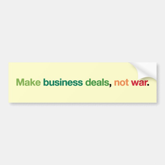 Business Deals Bumper Sticker (Front)