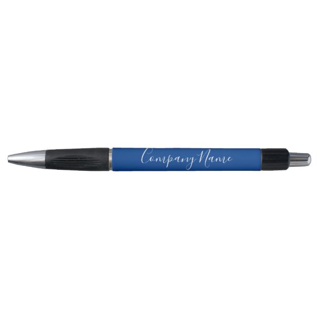 Business Deep Blue and White Script Company Name (Front)