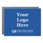 Business Deep Blue & White Phone Number Your Logo