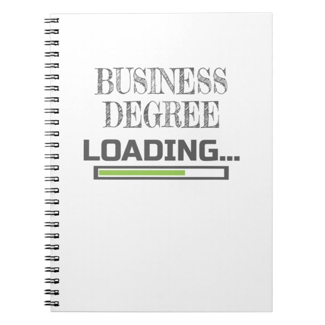 Business Degree Loading Business School Major Gift Notebook (Front)