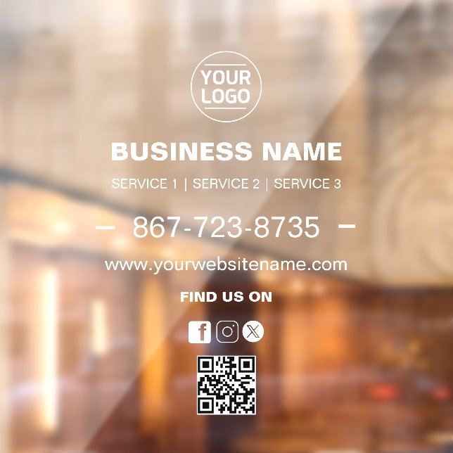Business Details Custom Window Cling (Sheet 2)