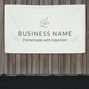 Business Display Sage Green Botanical Minimalist  Banner